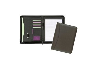 A4 Leather Folder, Zipped